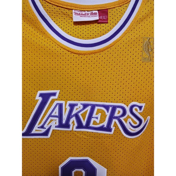 Kobe Bryant #8 (Mitchell/Ness)-(Lakers)-(Yellow)-(Jersey)-(New Cond.)-(XL)-$100 - Picture 9 of 13